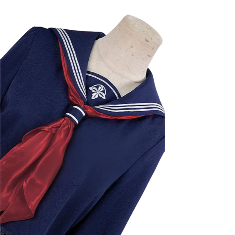 2 Kinds Game Silent Hill Shimizu Hinako Cosplay Costume Navy Blue Sailor Suit - AwwwCos
