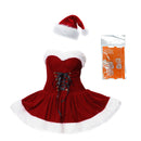 2 Kinds Hat Women Christmas Mrs Santa Claus Cosplay Costume Red Dress - AwwwCos