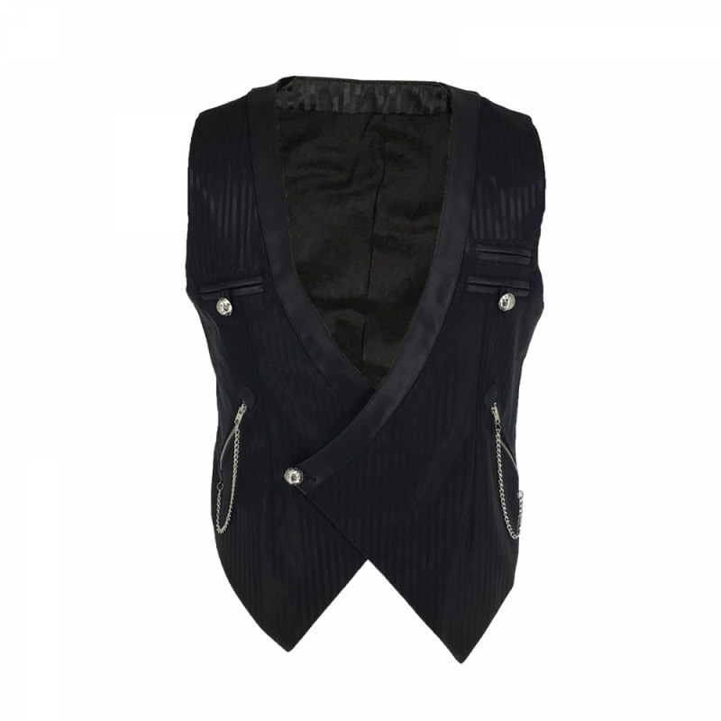 2 Kinds Men Steampunk Victorian Renaissance Waistcoat Vest Business Suit - AwwwCos
