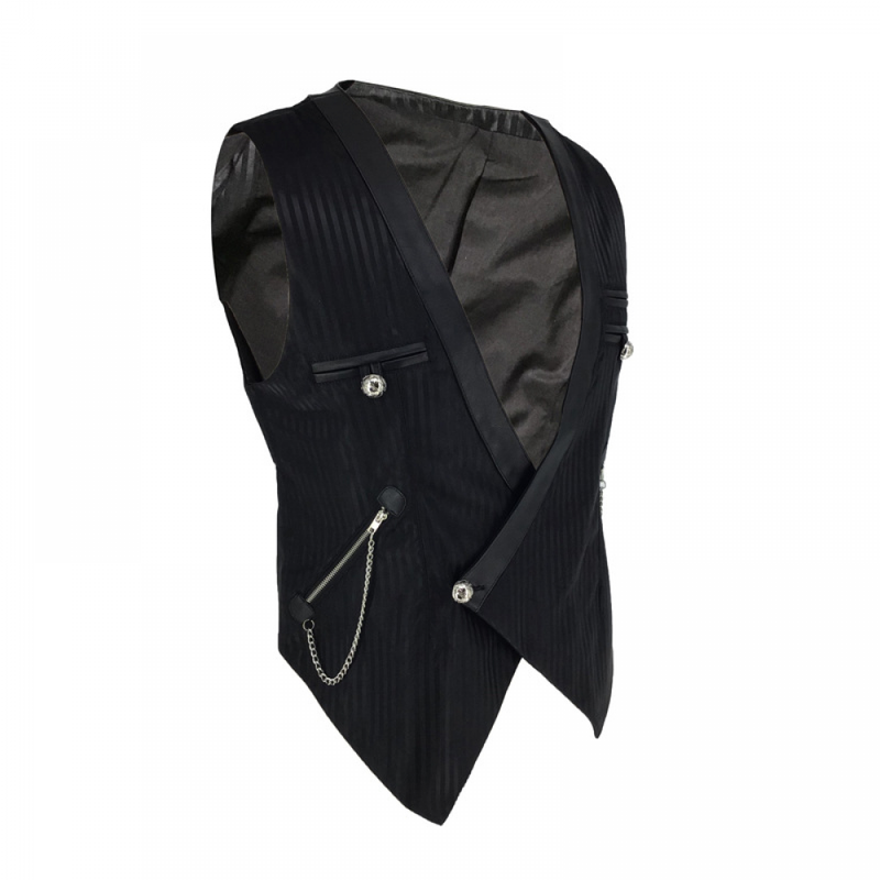 2 Kinds Men Steampunk Victorian Renaissance Waistcoat Vest Business Suit - AwwwCos