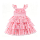 2 Kinds Toddler Girls 3D Pumpkin Ghost Doll Decor Kids Star Sequin Mesh Layered Dress