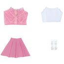 2 Kinds Wicked Glinda Cosplay Costume Pink Uniform Black Dress