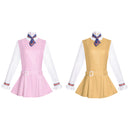 2 Kinds Women Movie M3gan Cosplay Costume Pink Yellow Dress - AwwwCos