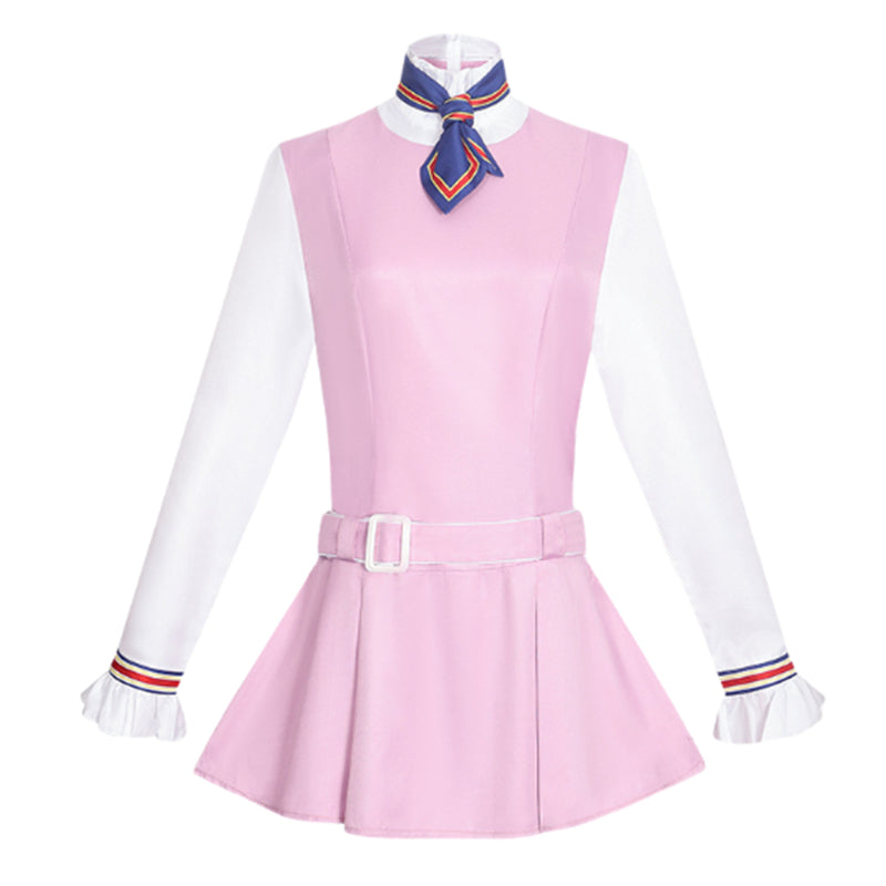 2 Kinds Women Movie M3gan Cosplay Costume Pink Yellow Dress - AwwwCos