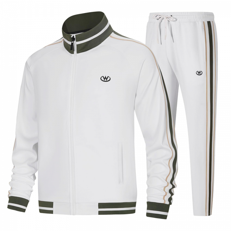 2 Piece Men's Track suits Sets Long Sleeve Full-zip Sweatsuit