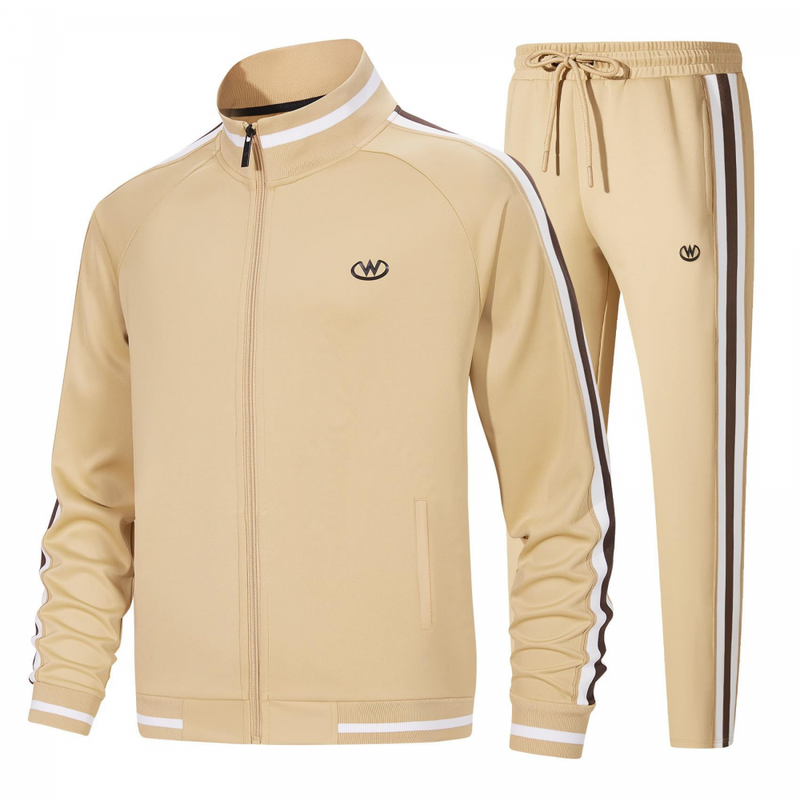 2 Piece Men's Track suits Sets Long Sleeve Full-zip Sweatsuit
