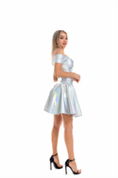 2 Pieces Women Club Shinning Slim-fit Off-shoulder Mini Vest Skirt - AwwwCos