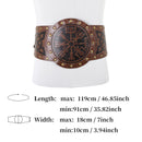 Nordic Viking Embossed Medieval Vintage Waist Seal Knight Wide Belt - AwwwCos