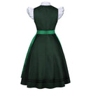 2 Kinds Traditional Oktoberfest Bavarian Cosplay Costume Cap Sleeve Dress Big Bow Apron