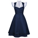 2 Kinds Traditional Oktoberfest Bavarian Cosplay Costume Cap Sleeve Dress Big Bow Apron
