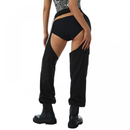 Women Fashion Pants High Rise Sweatpants Reflective Sexy Trousers - AwwwCos