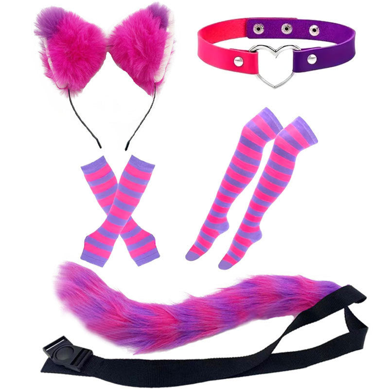 30 Kinds Animal Cat Fox Wolf Beast Cosplay Faux Fur Fluffy Ear Headband Tail - AwwwCos