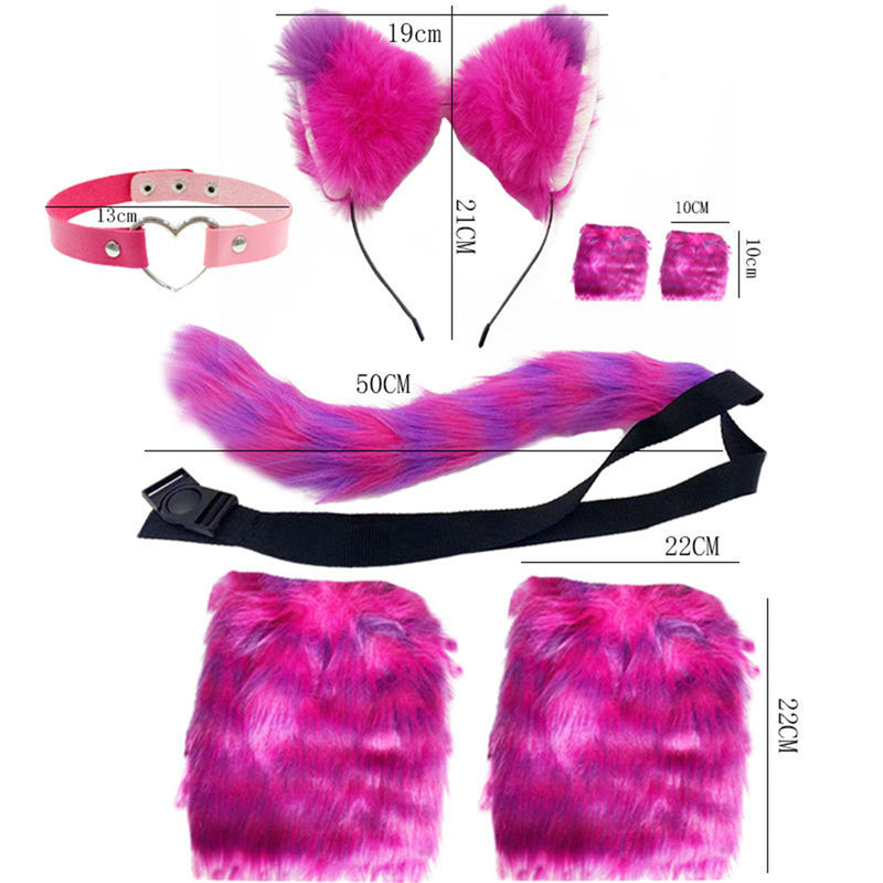 30 Kinds Animal Cat Fox Wolf Beast Cosplay Faux Fur Fluffy Ear Headband Tail - AwwwCos