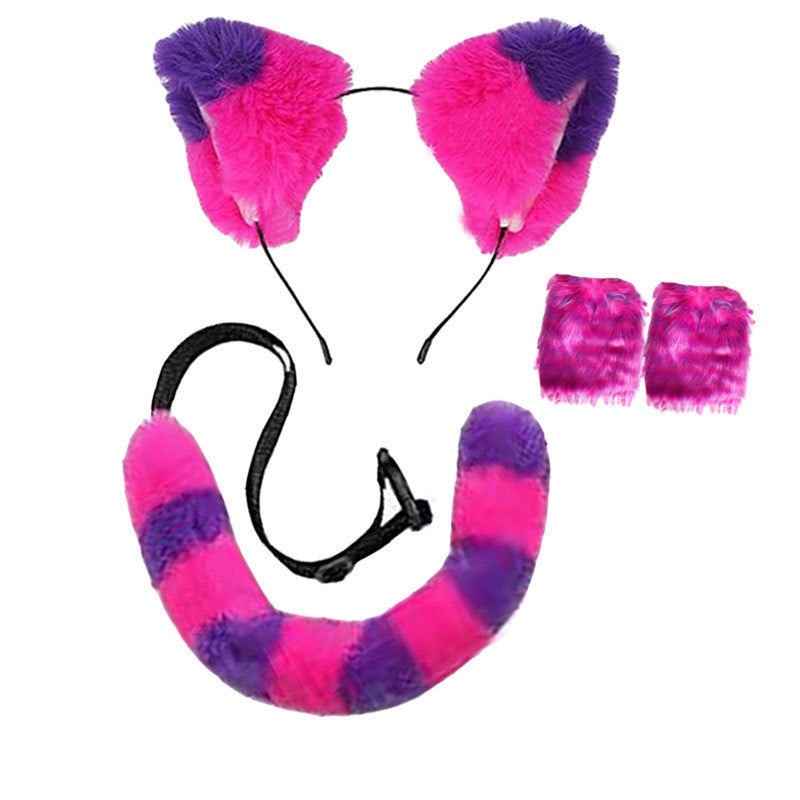 30 Kinds Animal Cat Fox Wolf Beast Cosplay Faux Fur Fluffy Ear Headband Tail - AwwwCos