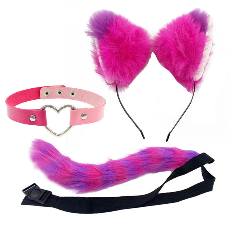 30 Kinds Animal Cat Fox Wolf Beast Cosplay Faux Fur Fluffy Ear Headband Tail - AwwwCos