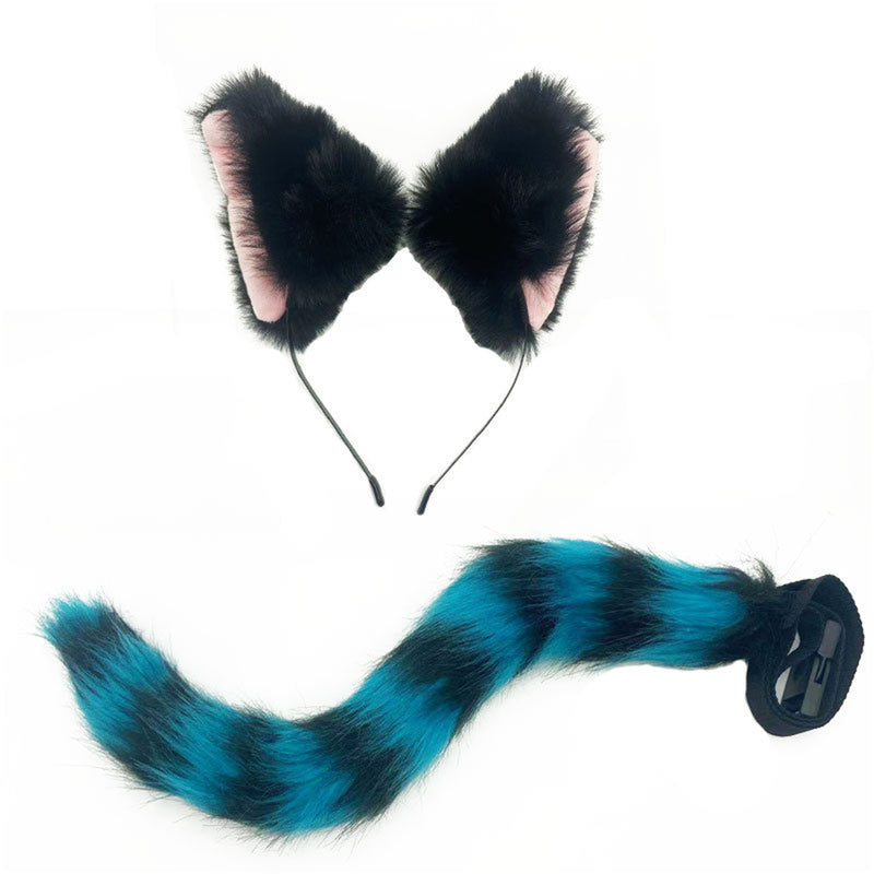 30 Kinds Animal Cat Fox Wolf Beast Cosplay Faux Fur Fluffy Ear Headband Tail - AwwwCos
