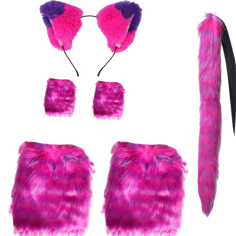 30 Kinds Animal Cat Fox Wolf Beast Cosplay Faux Fur Fluffy Ear Headband Tail - AwwwCos