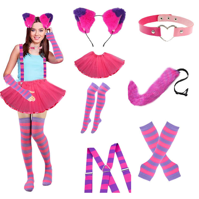 30 Kinds Animal Cat Fox Wolf Beast Cosplay Faux Fur Fluffy Ear Headband Tail - AwwwCos