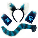 30 Kinds Animal Cat Fox Wolf Beast Cosplay Faux Fur Fluffy Ear Headband Tail