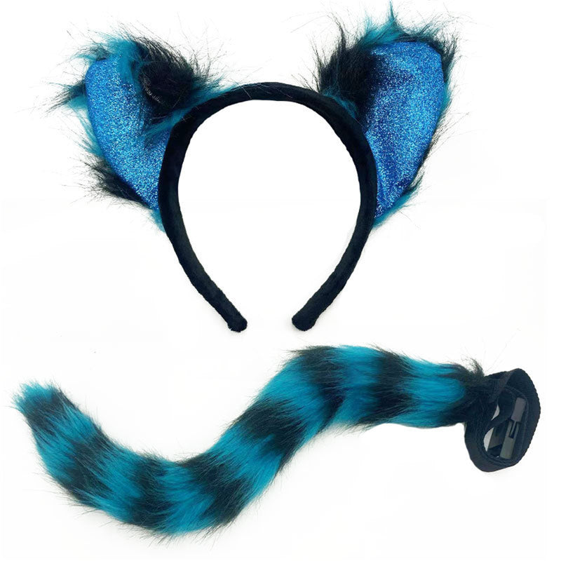 30 Kinds Animal Cat Fox Wolf Beast Cosplay Faux Fur Fluffy Ear Headband Tail - AwwwCos