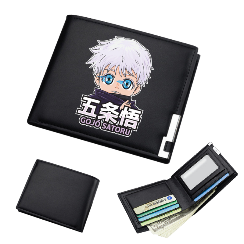 AwwwCos Anime Jujutsu Kaisen Itadori Yuji Gojo Satoru Sukuna Wallets Artificial Leather Slim Bi-Fold Wallet Multi Purpose Wallet