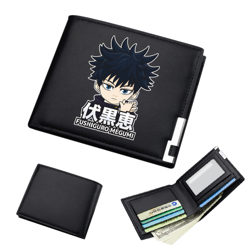 AwwwCos Anime Jujutsu Kaisen Itadori Yuji Gojo Satoru Sukuna Wallets Artificial Leather Slim Bi-Fold Wallet Multi Purpose Wallet