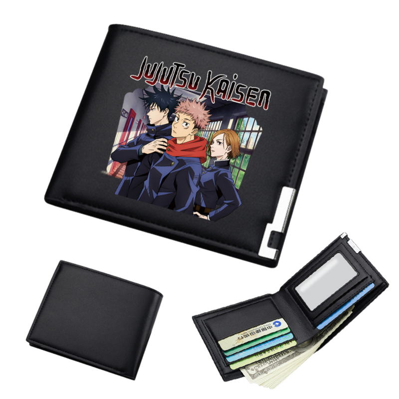 AwwwCos Anime Jujutsu Kaisen Itadori Yuji Gojo Satoru Sukuna Wallets Artificial Leather Slim Bi-Fold Wallet Multi Purpose Wallet