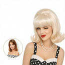 3 Kinds 1960s Women Vintage Bouffant Cosplay Hair Retro Flip Bob Wig With Bangs