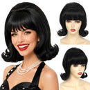 3 Kinds 1960s Women Vintage Bouffant Cosplay Hair Retro Flip Bob Wig With Bangs