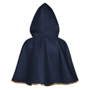 4 Kinds Adult Brown Green Blue Single Button Short Hooded Cape Gold Trim Wizard Cloak