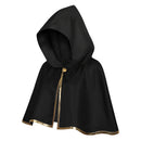 4 Kinds Adult Brown Green Blue Single Button Short Hooded Cape Gold Trim Wizard Cloak