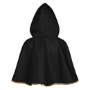 4 Kinds Adult Brown Green Blue Single Button Short Hooded Cape Gold Trim Wizard Cloak