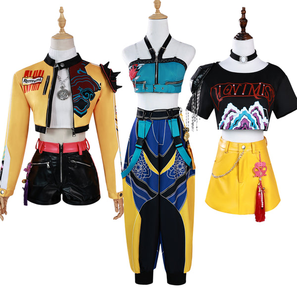 3 Kinds Anime K-Pop: Demon Hunters Zoey Rumi Mira Cosplay Full Set - AwwwCos