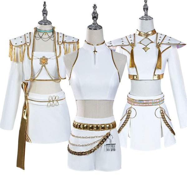3 Kinds Anime K-Pop: Demon Hunters Zoey Rumi Mira Cosplay White Uniform - AwwwCos