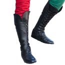 3 Kinds Flat Bottom Front Lace Up High Tube Women And Men Boots - AwwwCos