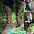 3 Kinds Flat Bottom Front Lace Up High Tube Women And Men Boots - AwwwCos