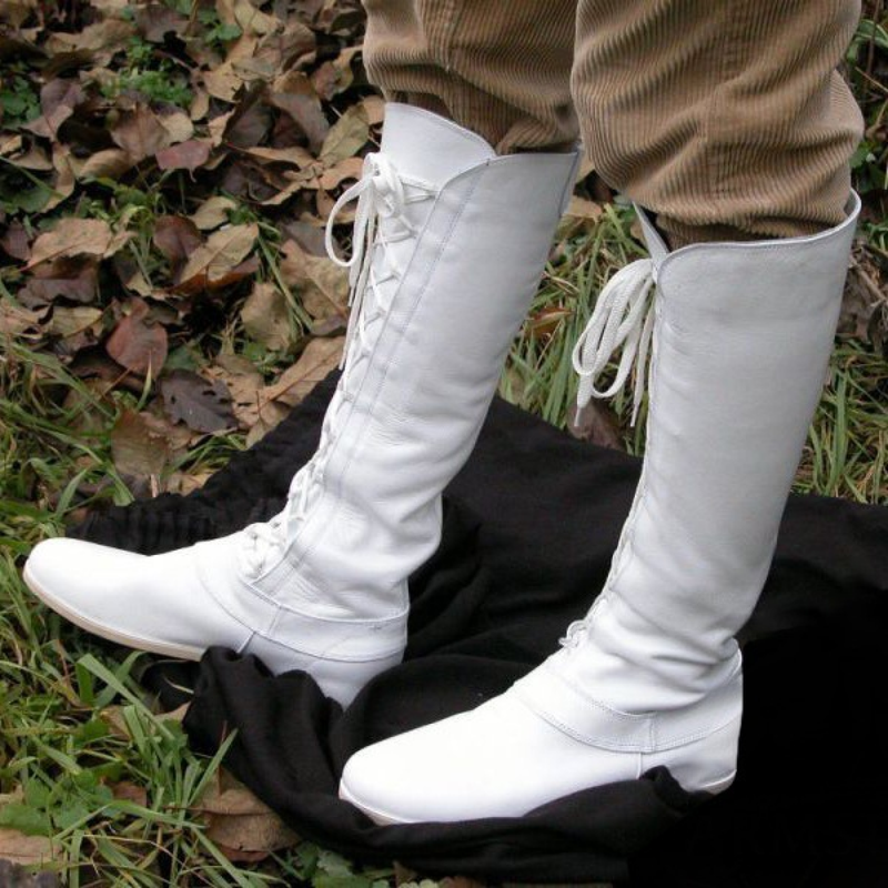 3 Kinds Flat Bottom Front Lace Up High Tube Women And Men Boots - AwwwCos