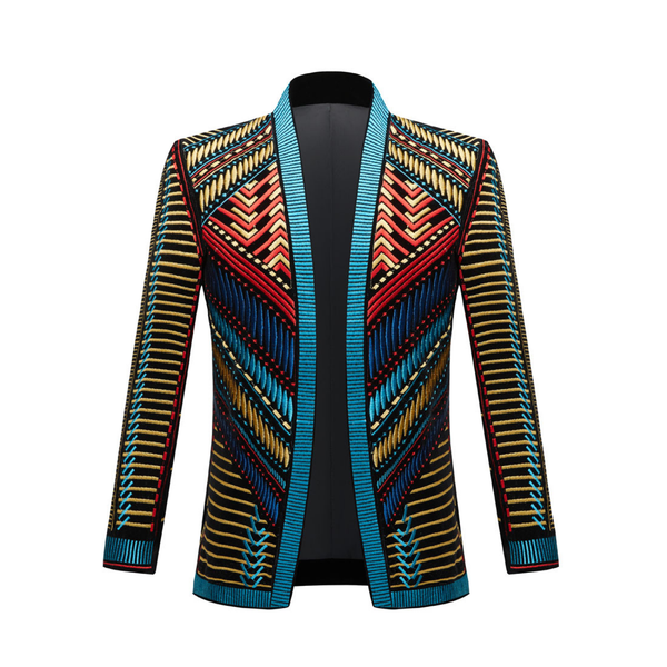 3 Kinds Heavy Embroidered Jacket Men's Nightclub Bar Performance Coat - AwwwCos