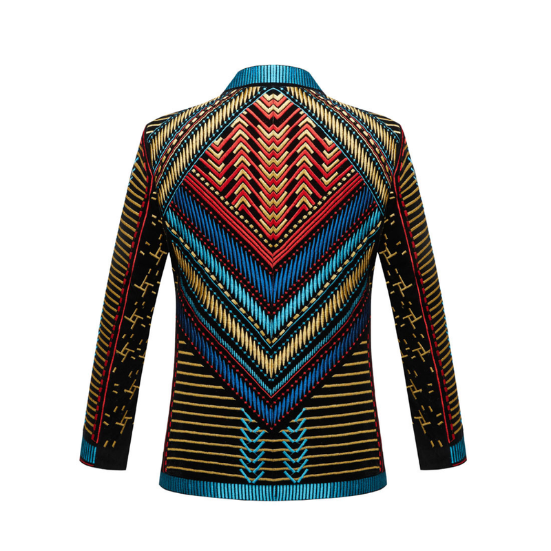 3 Kinds Heavy Embroidered Jacket Men's Nightclub Bar Performance Coat - AwwwCos