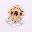 3 Kinds Unisex Renaissance Noble Cosplay Velvet Beret With Rhinestone Pearl Drop Brooch
