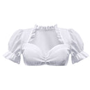 3 Kinds Women Medieval Irish Cosplay Mini Shirt Corset Traditional Dress Lace Apron - AwwwCos