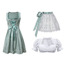 3 Kinds Women Medieval Irish Cosplay Mini Shirt Corset Traditional Dress Lace Apron - AwwwCos