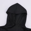 3Pcs Medieval Monk Friar Cosplay Costume Black Hooded Rope Cross Necklace