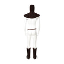 3Pcs Medieval Viking Cosplay Accessories Hooded Scarf Suede Waist Belt Pouch Lace Up Boot Cuffs Legging