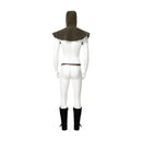 3Pcs Medieval Viking Cosplay Accessories Hooded Scarf Suede Waist Belt Pouch Lace Up Boot Cuffs Legging