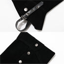 3Pcs Medieval Viking Cosplay Accessories Hooded Scarf Suede Waist Belt Pouch Lace Up Boot Cuffs Legging