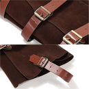 3Pcs Medieval Viking Cosplay Accessories Suede Hooded Cowl Scarf Drawstring Pouch Bag Legging
