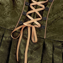 3 Piece Female Oktoberfest Day Munich Beer Maid Cosplay Dark Green Dress - AwwwCos