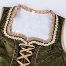 3 Piece Female Oktoberfest Day Munich Beer Maid Cosplay Dark Green Dress - AwwwCos