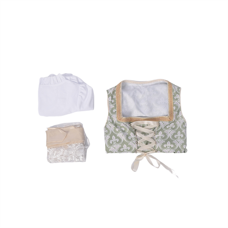 3 Piece Female Oktoberfest Day Munich Beer Maid Cosplay Green Dress - AwwwCos
